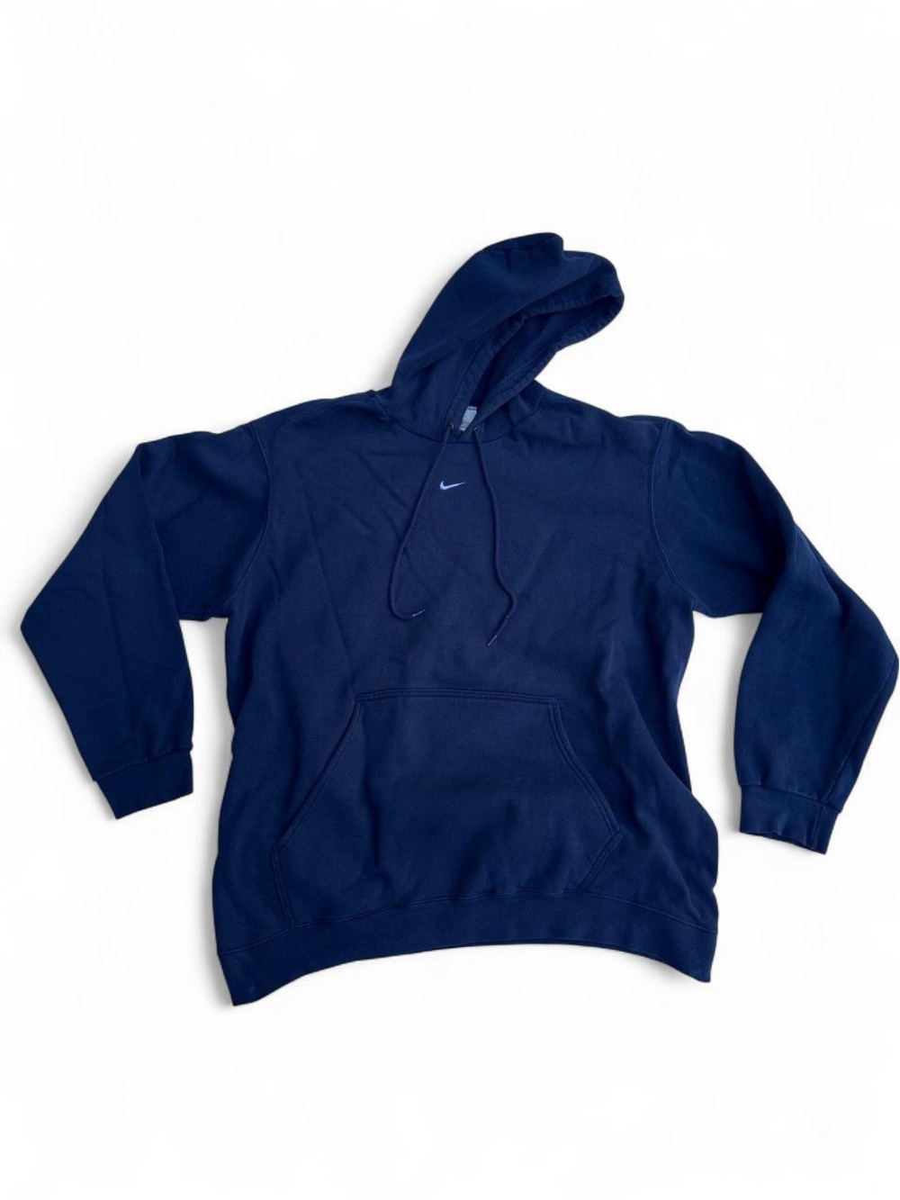 Vintage Nike Center Swoosh Men's Navy Blue Pullover Hoodie